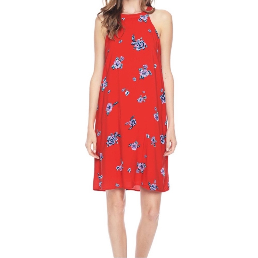 NWT Splendid Red Floral Mini Dress, size S